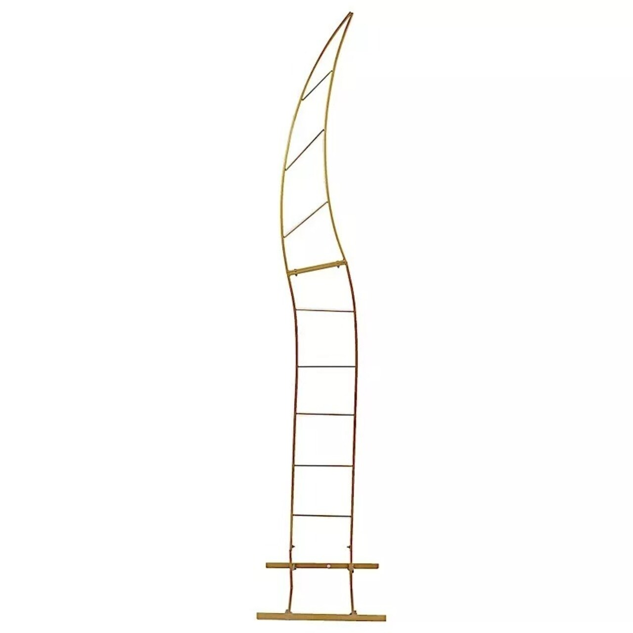 GOLD 8 ft Curved Metal Floral Display Frame Wedding Arch BACKDROP